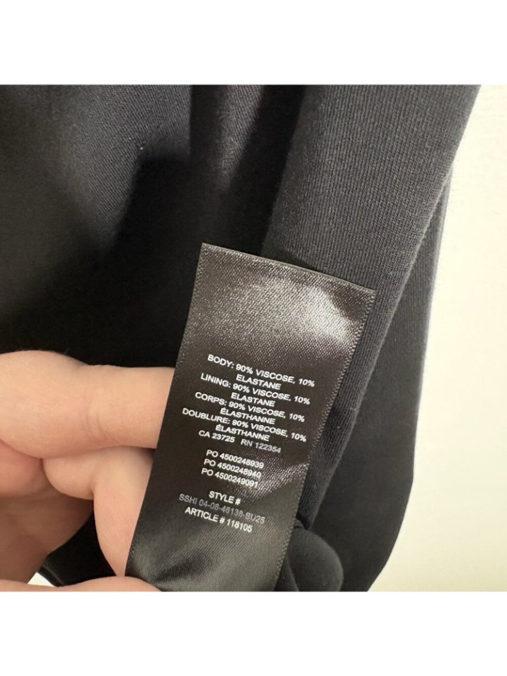 Aritzia Wilfred Sz 2XS Black Strappy Drapey Jersey Midi Dreamweaver Dress NWOT - Picture 10 of 13